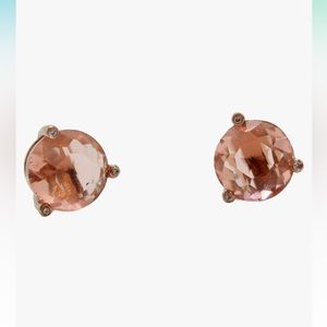 New Kate Spade “Rise and Shine” Rose Gold & Peachy Pink Studs